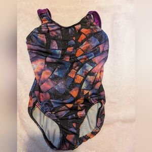 Motionwear Multicolor Geometric Leotard for Girls Size 5-6T